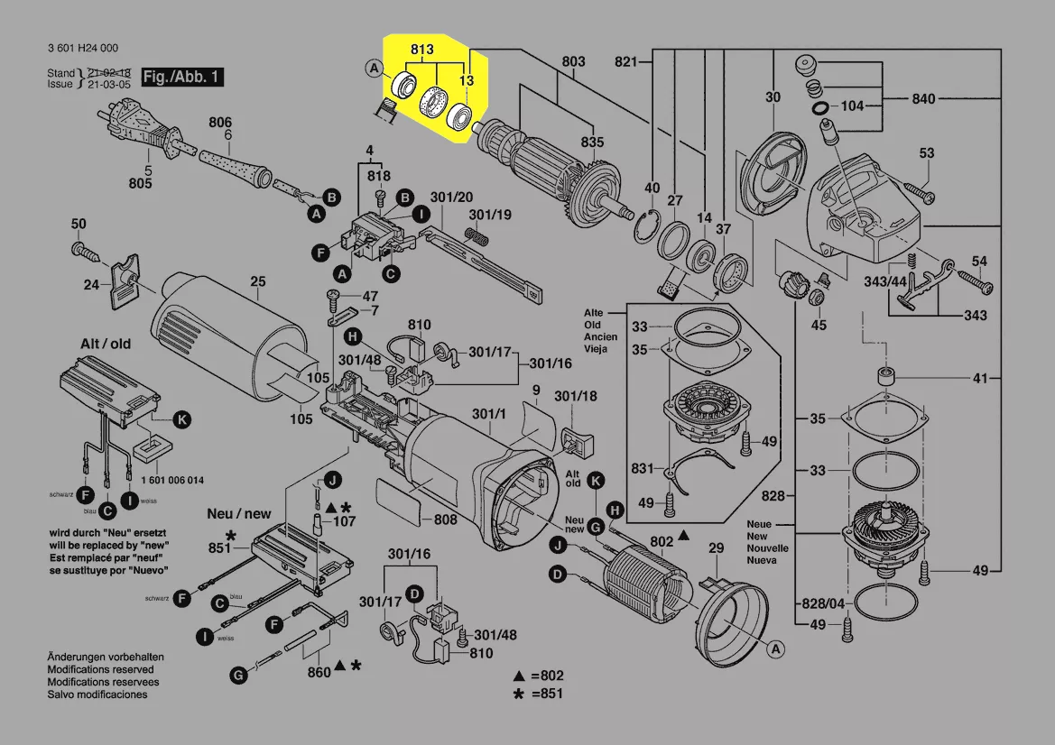 set roulement + bague + palier réf. 1 607 000 378 BOSCH